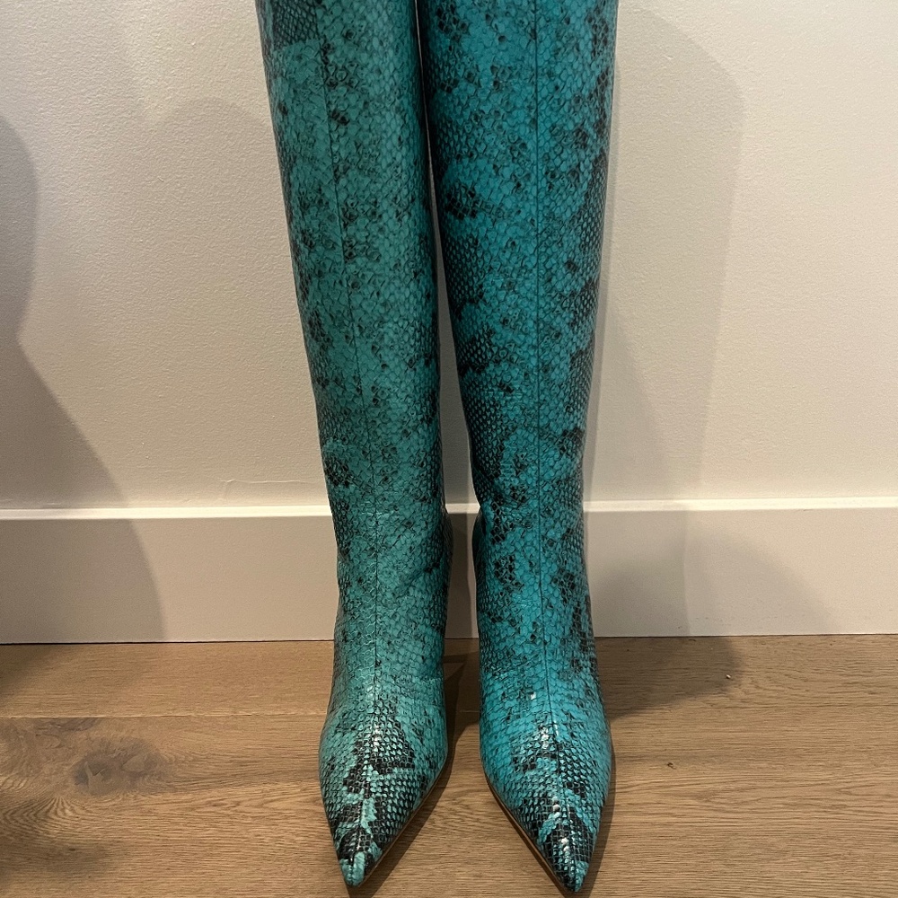 Paris Texas Blue Leather Boot - New